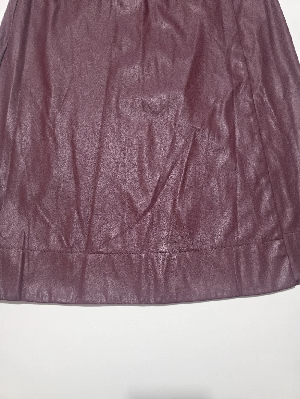 Toccin Burgundy Faux Leather Wrap Skirt Size M